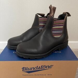 Blundstone 1409 Chelsea Leather Boots (Stout Brown/Multicolor Stripes) AU 6